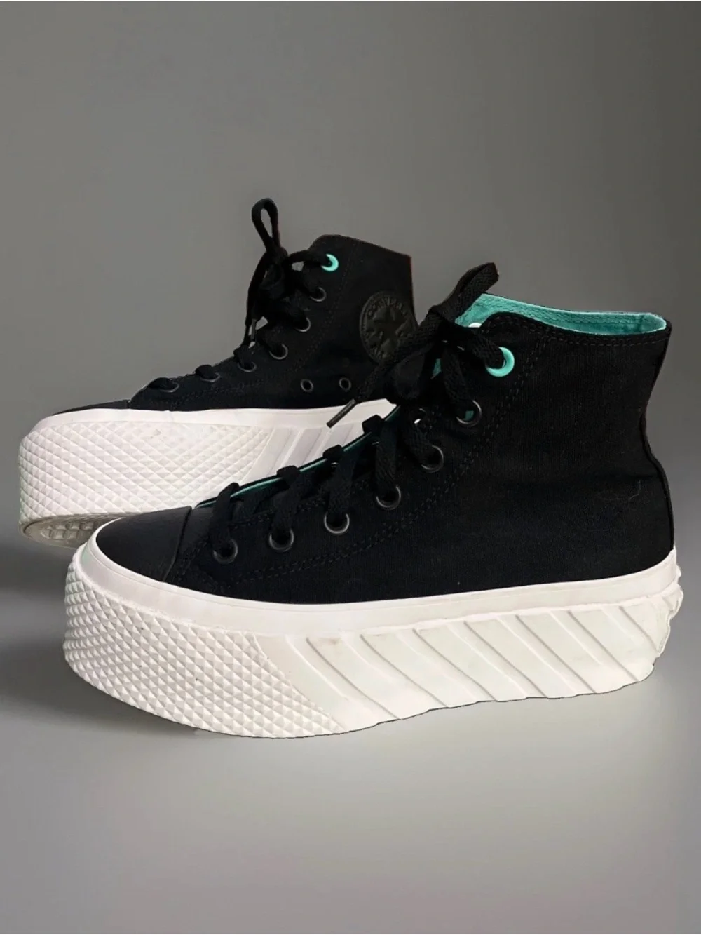 Converse Chuck Lift 2X Women's 7.5 Platform Surface Fusion 571675C Black Shoes